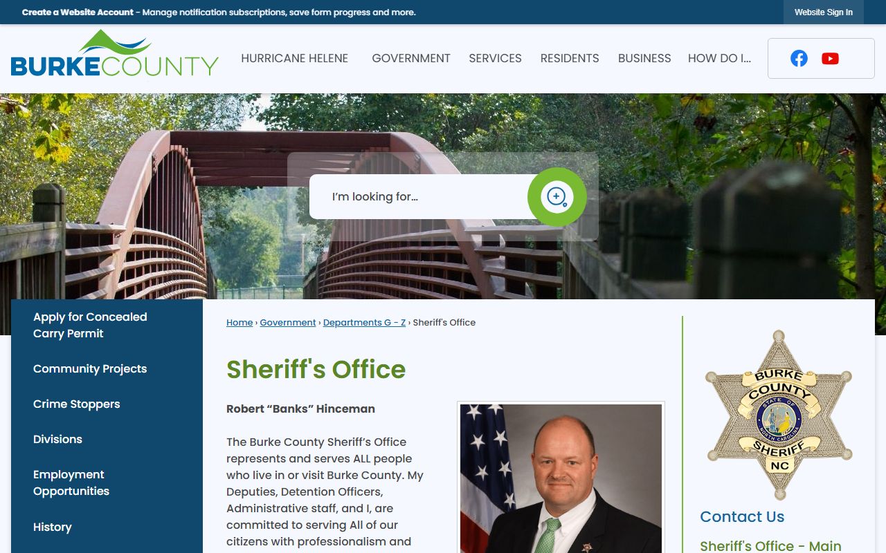 Burke County 72 hour booking sheriff office page