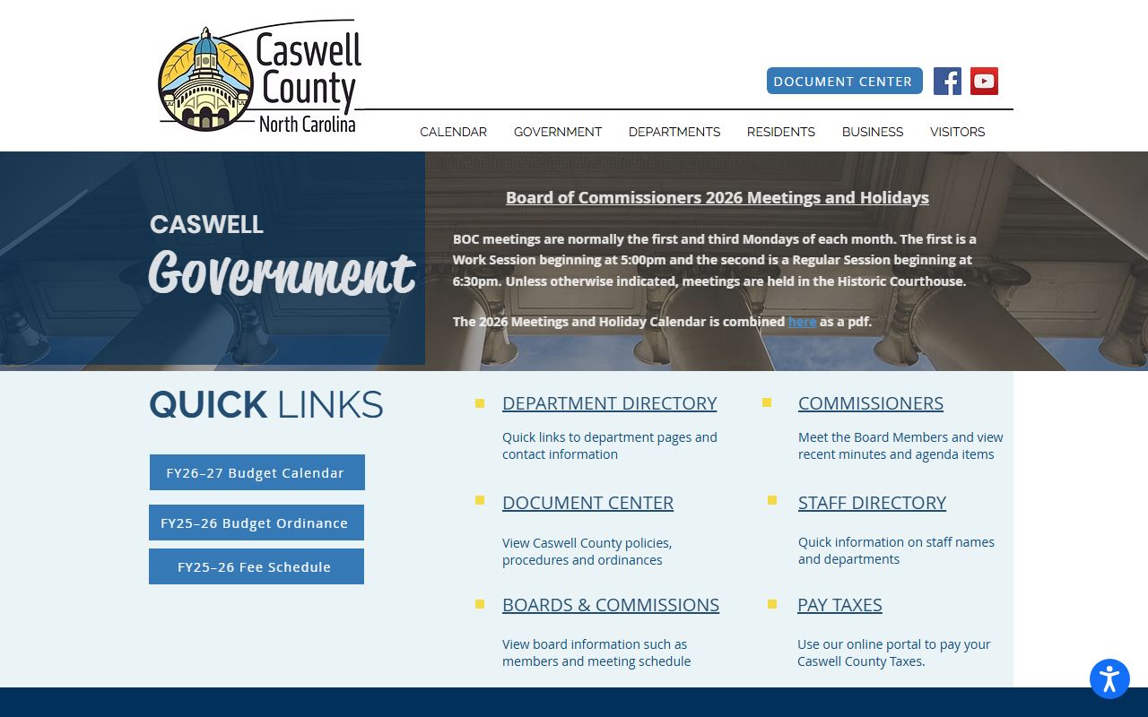 Caswell County 72 hour booking Sheriff's Office page