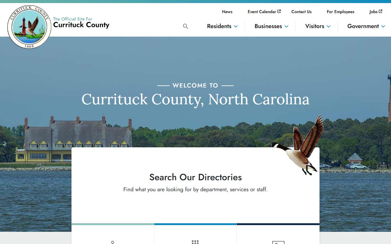 Currituck County Sheriff's Office website for booking records and arrest information