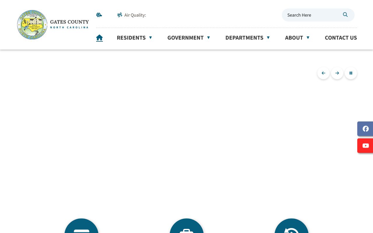 Gates County government website for Sheriff's Office and booking records